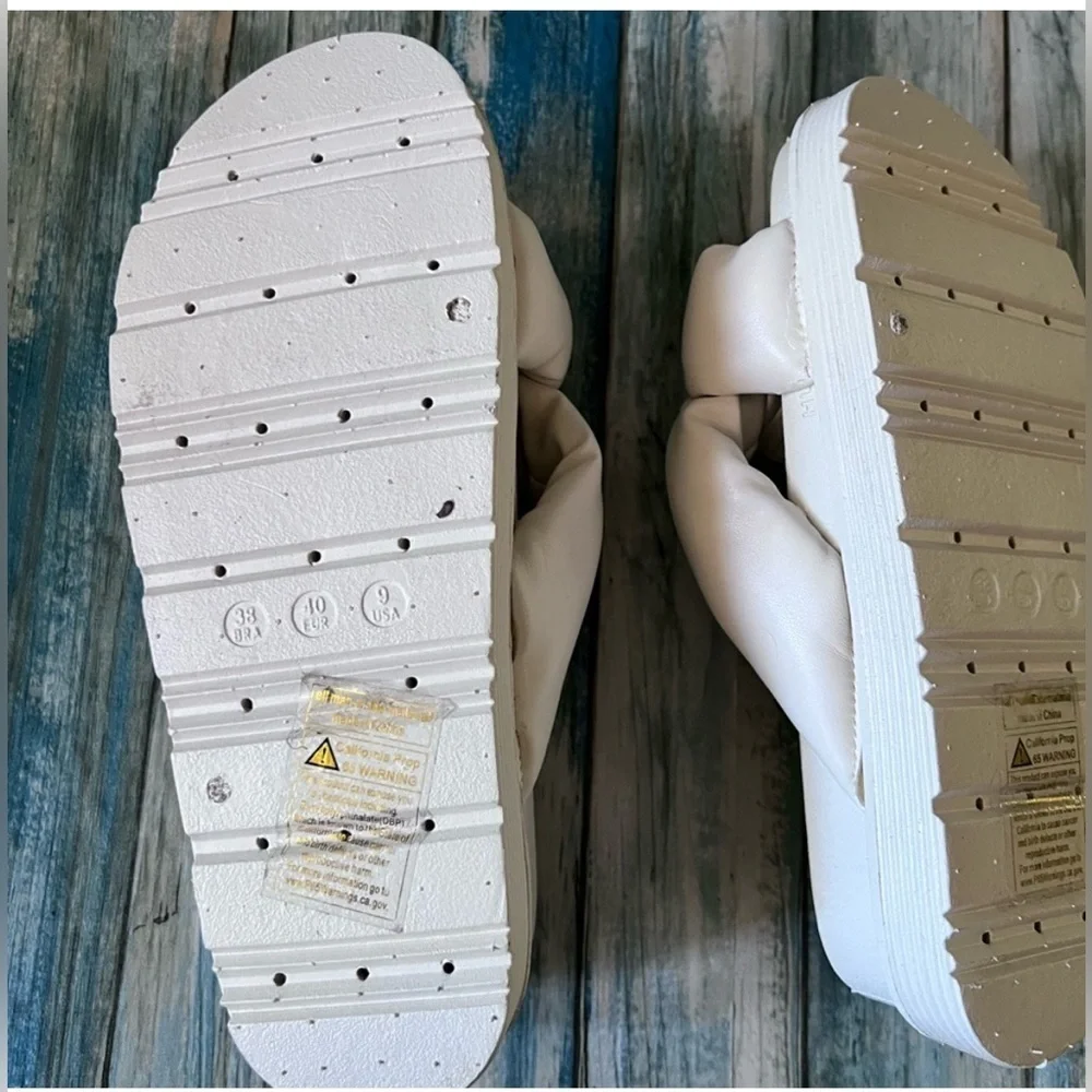 wellsfountn comfort slides white knot top size ladies 9